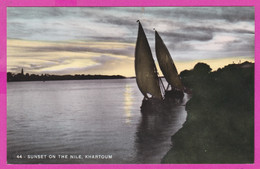 281475 / Sudan - Khartoum - Sunset On The Nile , Sailing Boat , PC 44 Soudan - Sudan