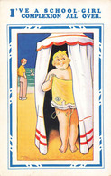 CPA Illustrateur Reg Maurice - Humour - I've A School Girl Complexion All Over - Cabine De Bain - Maurice