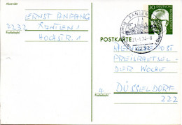 BRD Amtl.Ganzs.-Postkarte P 110b WSt."Bundespräsident Dr. Gustav Heinemann" 30 (Pf) Grün, SSt 21.1.74 XANTEN - Postkarten - Gebraucht