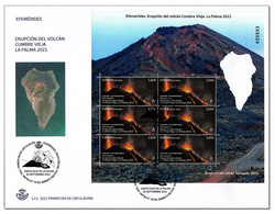 Spain 2022 (G13) La Palma Cumbre Vieja Volcanoes Vulkane Volcans - FDC - Lettres & Documents