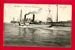 CPA (Réf : EE 854) (THÈME TRANSPORTS BATEAUX REMORQUEURS) LE HAVRE Sortie D'un Remorqueur - Remorqueurs