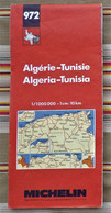 Carte Routiere ALGERIE TUNISIE  MICHELIN 1988 N° 972 - Cartes Routières