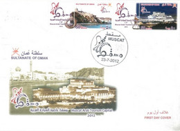 Delcampe - SULTANATE OF OMAN - 2012 - FDC OF MUSCAT ARAB TOURISM CAPITAL STAMPS SET. - Oman