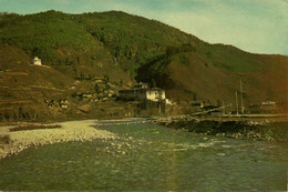 Bhutan, PARO སྤ་རོ་, Rinpung Dzong Buddhist Monastery (1960s) Postcard - Bután