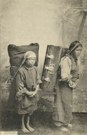 Bhutan Tibet, Young Bhutia Or Tibetan Coolies At Work (1910s) Postcard - Bhutan