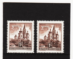 CAO1006 ÖSTERREICH 1957 ANK 1044 A + B  ** Postfrisch SIEHE ABBILDUNG - Variétés & Curiosités