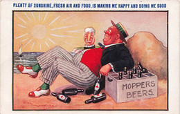CPA Illustrateur Reg Maurice - Humour - Homme Sur La Plage Avec Un Pack De Biere - Moppers Beers - Maurice