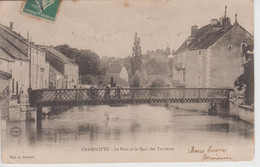 CPA Précurseur Champlitte - Le Pont Et Le Quai Des Tanneries (avec Petite Animation) - Champlitte