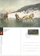 Norge Norway 1997 Christmas Card From PostenAxel Ender: In Christmas - Imprinted Stamp, Cancelled 26.11.97 - Lettres & Documents