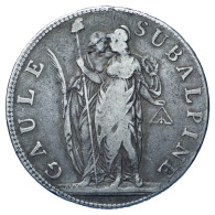 Italie Gaule Subalpine 5 Francs An 10 / 1802 Turin - Napoleonic
