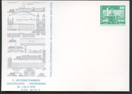 DDR PP16 D2/042 Privat-Postkarte BAUWERKE MAGDEBURG 1976  NGK 3,00 € - Privé Postkaarten - Ongebruikt