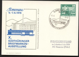 DDR PP16 D2/036 Privat-Postkarte AUSSTELLUNG INGENIEURSCHULE Ilmenau Sost. 1976  NGK 4,00 € - Cartoline Private - Usati