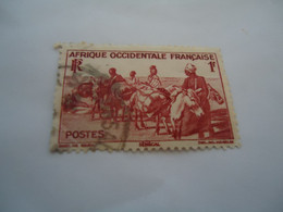 AFRIQUE OCCIDENTALE  FRANCE  USED   STAMPS PEOPLESAMD ANIMALS - Andere & Zonder Classificatie