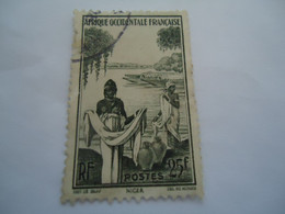 AFRIQUE OCCIDENTALE  FRANCE  USED   STAMPS RIVER NIGER - Andere & Zonder Classificatie