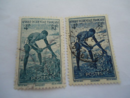 AFRIQUE OCCIDENTALE  FRANCE  USED   STAMPS DIFFERENT COLOUR  WTH POSTMARK - Andere & Zonder Classificatie