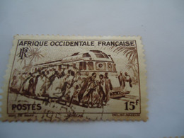AFRIQUE OCCIDENTALE  FRANCE  USED   STAMPS TRAINS TRAIN SENEGAL  WTH POSTMARK - Andere & Zonder Classificatie