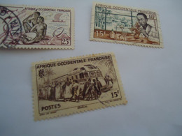 AFRIQUE OCCIDENTALE  FRANCE  USED   STAMPS 3 - Andere & Zonder Classificatie