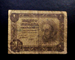 A6  ESPAGNE   BILLETS DU MONDE   SPAIN  BANKNOTES  1  PESETAS 1951 - 1-2 Peseten