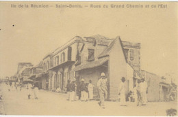 974 - ILE DE LA REUNION -  SAINT DENIS - RUES DU GRAND CHEMIN ET DE L'EST - CPA REPRODUCTION - Saint Denis