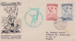 Enveloppe   FDC   1er  Jour    PHILIPPINES   50éme   Anniversaire  De   L' Indépendance   1954 - Filippine