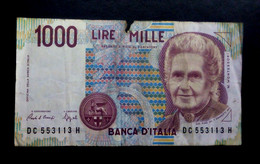 A6  ITALIE   BILLETS DU MONDE   ITALIA  BANKNOTES  1000  LIRE 1990 - [ 9] Sammlungen