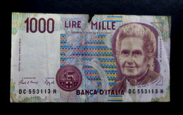 A6  ITALIE   BILLETS DU MONDE   ITALIA  BANKNOTES  1000  LIRE 1990 - [ 9] Colecciones