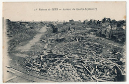 CPA - LENS (Pas De Calais) - Ruines De Lens - Avenue Du Quatre-Septembre - Lens