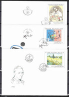 Tchéque République 1993 Mi 26-7+29, 3x Envelope Premier Jour (FDC) - FDC