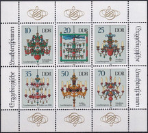 DDR 1989 Mi-Nr. 3289/94 Kleinbogen ** MNH - 1981-1990