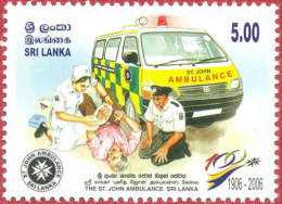 Sri Lanka Stamps 2006, St. John Ambulance, Medical, Nurse, MNH - Sri Lanka (Ceylon) (1948-...)