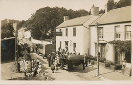 Real Photo Bus Station Llansteffan Thomas Bus Beer Buckley Ad  Vicarage - Carmarthenshire