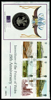 Ref 1569 - 1994 25th Anniversary Of Investiture  Of Prince Of Wales - Coin / Medal Cover - 1991-2000 Em. Décimales