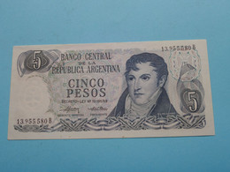 5 Cinco Pesos Australes ( 13.955.580.B ) Republica ARGENTINA ( Voir / See > Scans ) UNC ! - Argentinië