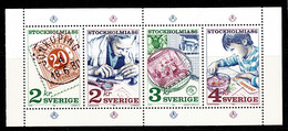 Ref 1572 - 1986 Sweden Stockholmia 86 Miniature Sheet - MNH SG1285-88 - Blocks & Sheetlets