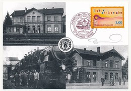 FRANCE - Cachet Temp "Exposition Haitanges 98" 57 HETTANGES-GRANDE S/CPM Gare De Hettange Grande - Trains