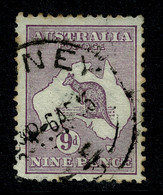 Ref 1573 - Australia 1913 - 9d Kangaroo - Good Used Stamp - SG 10 - Gebruikt