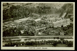 Ref 1574 -  Early Aerial Real Photo Postcard - Hampton Court Palace - Surrey London - Hampton Court