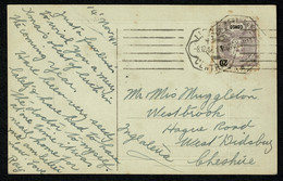 Ref 1575 -  1911 Postcard Ex Portugal Colony - Congo 20r Rate To West Didsbury Cheshire - Congo Portuguesa