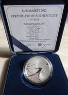 Georgia 2022 EuroBasket Collector Coin Silver Proof   See Description Please - Georgia
