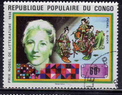 CONGO PEOPLE'S REPUBLIQUE REPUBLIC 1978 NOBEL PRIZE WINNERS PEARL S. BUCK AND CHINESE WOMEN 60Fr OBLITERE' USED USATO - Oblitérés