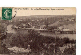 CPA 3286 - 94 / BRY - SUR - MARNE / Un Bord De Marne De Bry à Nogent - Le Viaduc - Bry Sur Marne