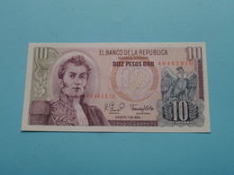 10 Diez Pesos Oro ( 46462910 ) COLOMBIA - Agosto 7 De 1980 ( Voir / See > Scans ) UNC ! - Kolumbien