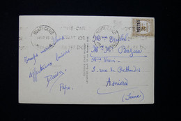 MONACO - Affranchissement Surchargé Sur Carte Postale En 1937 Pour Asnières - L 132320 - Storia Postale