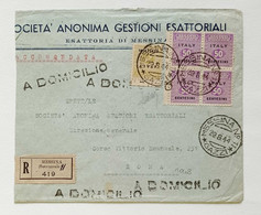 Busta Di Lettera Raccomandata Da Messina Per Roma 29/08/1944 Occupazione Anglo-Americana Della Sicilia - Ocu. Anglo-Americana: Sicilia