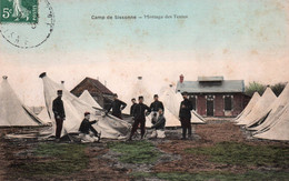 14276 Camp De SISSONNE  Montage Des Tentes   ( Militaires)       (Recto-verso) 02 - Sissonne