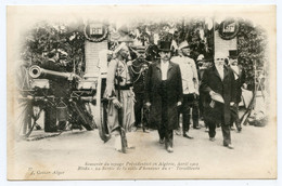 BLIDA Algérie Souvenir Voyage Présidentiel Emile Loubet Avril 1903 Sorti Salle D'honneur 1er Tirailleurs Carte Animée - Blida