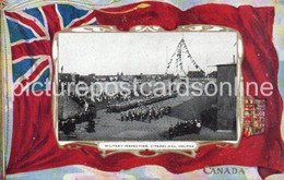 MILITARY INSPECTION CITADEL HILL HALIFAX OLD POSTCARD CANADA FLAG BY W. E. HEBB HALIFAX - Halifax
