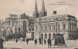 CHOLET. - Le Théâtre Et L'Eglise Notre-Dame - Cholet