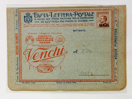 Busta Lettera Postale Venchi Dolciumi Torino 2° Tipo, Nuova - Stamps For Advertising Covers (BLP)