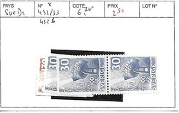 SUEDE N° 432/33 ET 432b * - Unused Stamps